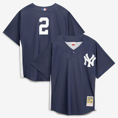 Navy Derek Jeter New York Yankees Mitchell & Ness Authentic Batting Practice Jersey