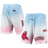 Blue/Pink Boston Red Sox Pro Standard Team Logo Pro Ombre Shorts