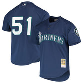 Navy Ichiro Suzuki Seattle Mariners Mitchell & Ness Authentic Batting Practice Jersey