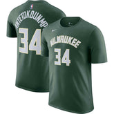Nike Giannis Antetokounmpo Milwaukee Bucks Icon 2022/23 Name & Number T-Shirt