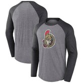 NHL Ottawa Senators Fanatics Special Edition Long Sleeve Tri-Blend Raglan T-Shirt