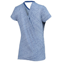 Royal Kansas City Royals Touch Women's Hail Mary Back Wrap Space-Dye V-Neck T-Shirt