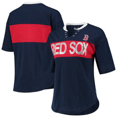 Navy/Red Boston Red Sox Touch Women's Lead Off Notch Neck T-Shirt