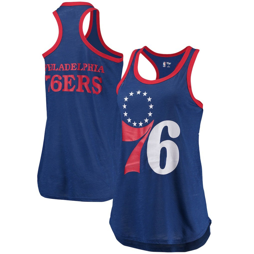 Philadelphia 76ers G-III Sports by Carl Banks Women's Showdown Scoop-Neck Racerback Tank Top