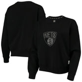 Brooklyn Nets DKNY Sport Women's Carrie Rhinestone Pullover Sweatshirt
