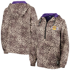 Los Angeles Lakers DKNY Sport Women's Gabriella Windbreaker Half-Zip Hoodie