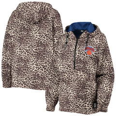New York Knicks DKNY Sport Women's Gabriella Windbreaker Half-Zip Hoodie