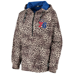Philadelphia 76ers DKNY Sport Women's Gabriella Windbreaker Half-Zip Hoodie