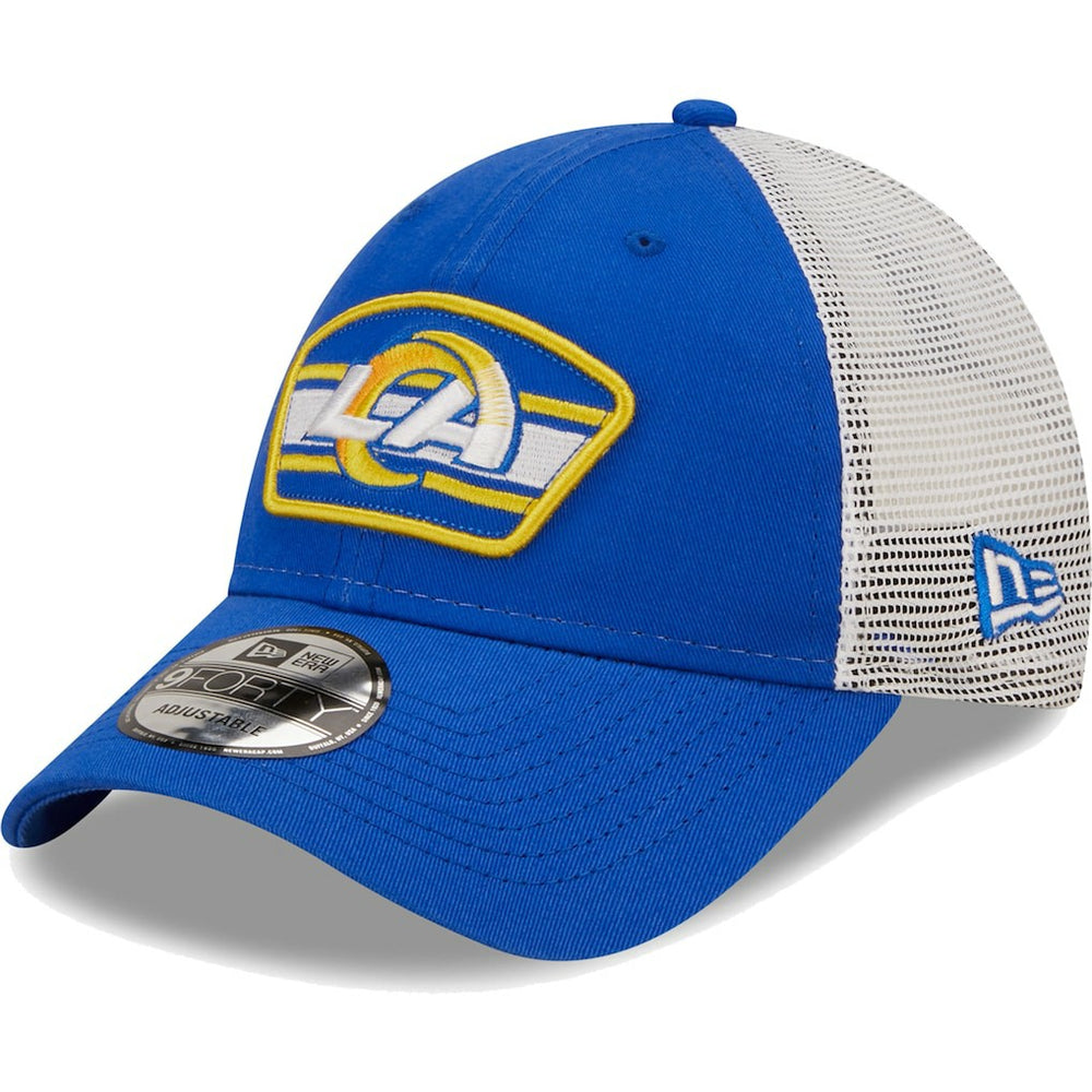 Logo Patch Trucker 9FORTY Snapback Hat - Los Angeles Rams Hats