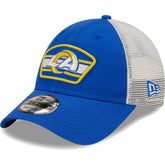 Logo Patch Trucker 9FORTY Snapback Hat - Los Angeles Rams Hats