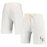 Oatmeal Colorado Rockies Concepts Sport Mainstream Terry Tri-Blend Shorts
