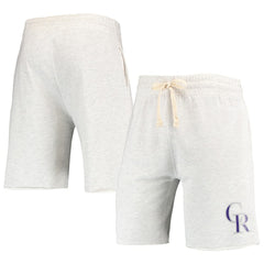 Oatmeal Colorado Rockies Concepts Sport Mainstream Terry Tri-Blend Shorts