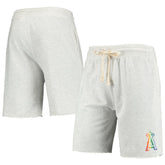 Oatmeal Los Angeles Angels Concepts Sport Mainstream Logo Terry Tri-Blend Shorts