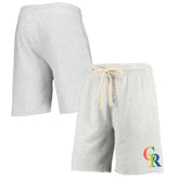 Oatmeal Colorado Rockies Concepts Sport Mainstream Logo Terry Tri-Blend Shorts