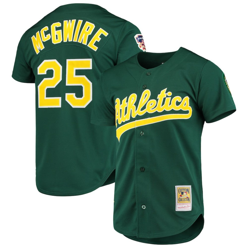 Green Mark McGwire Athletics Mitchell & Ness 1997 Cooperstown Collection Authentic Jersey