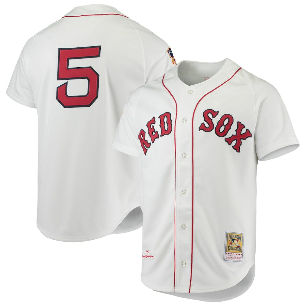 White Nomar Garciaparra Boston Red Sox Mitchell & Ness 1997 Cooperstown Collection Authentic Jersey