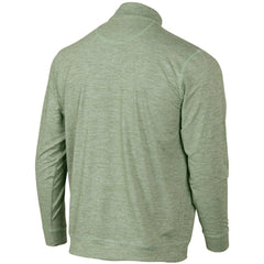 Heathered Green Seattle Mariners Peached Marled Yarn Quarter-Zip Pullover Jacket