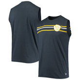 Heathered Navy Milwaukee Brewers New Era Muscle Tank Top