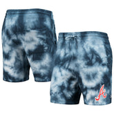 Navy Atlanta Braves New Era Team Dye Shorts
