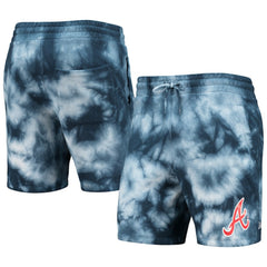 Navy Atlanta Braves New Era Team Dye Shorts