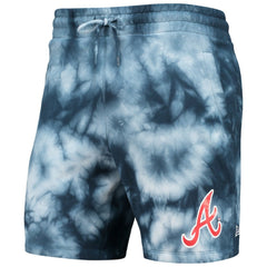 Navy Atlanta Braves New Era Team Dye Shorts