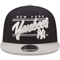 Navy/Gray New York Yankees New Era Team Script 9FIFTY Adjustable Snapback Hat