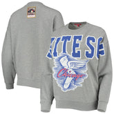 Heathered Gray Chicago White Sox Mitchell & Ness Women's Cooperstown Collection Logo Lightweight Pullover Sweatshirt