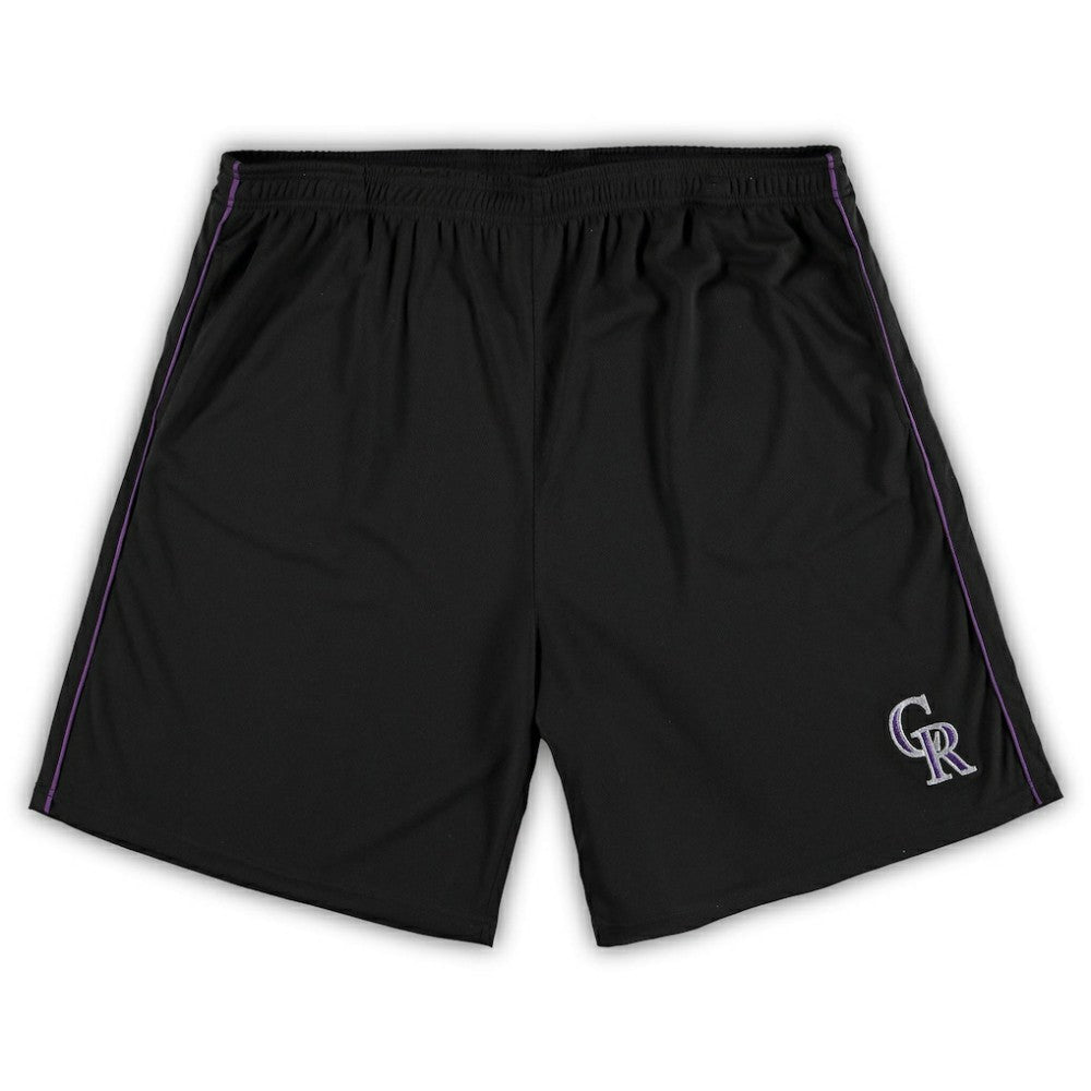 Black Colorado Rockies Big & Tall Mesh Shorts