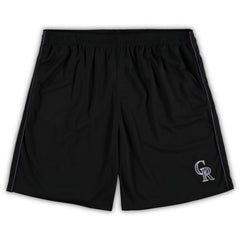Black Colorado Rockies Big & Tall Mesh Shorts