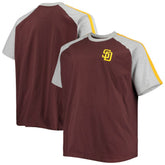 Brown/Heathered Gray San Diego Padres Big & Tall Circular Raglan T-Shirt