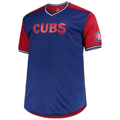 Royal/Red Chicago Cubs Solid V-Neck T-Shirt