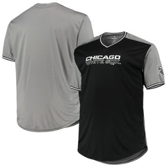 Black/Gray Chicago White Sox Solid V-Neck T-Shirt