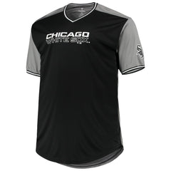Black/Gray Chicago White Sox Solid V-Neck T-Shirt
