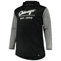 Black/Heathered Gray Chicago White Sox Big & Tall Wordmark Club Pullover Hoodie