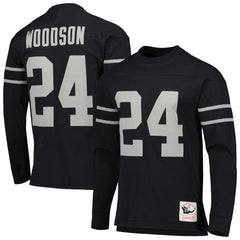 Charles Woodson Oakland Raiders Retired Player Name & Number Long Sleeve Top - Las Vegas Raiders Tops