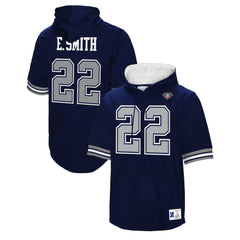 Emmitt Smith Retired Player Mesh Name & Number Hoodie T-Shirt - Dallas Cowboys Hoodies