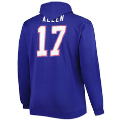 Josh Allen Big & Tall Fleece Name & Number Pullover Hoodie - Buffalo Bills Hoodies