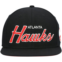 Mitchell & Ness Atlanta Hawks Hardwood Classics Script 2.0 Snapback Hat