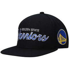 Mitchell & Ness Golden State Warriors Hardwood Classics Script 2.0 Snapback Hat sale