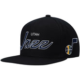 Mitchell & Ness Utah Jazz Hardwood Classics Script 2.0 Snapback Hat