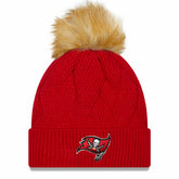 Women's Snowy Cuffed Knit Hat with Pom - Tampa Bay Buccaneers Hats