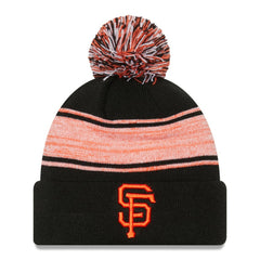 Black San Francisco Giants New Era Chilled Cuffed Knit Hat with Pom
