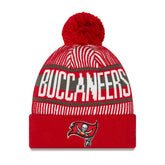 Youth Striped Cuffed Knit Hat with Pom - Tampa Bay Buccaneers Hats