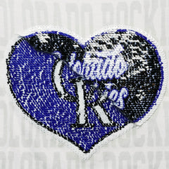 White Colorado Rockies New Era Girls Youth Flip Sequin Heart Crop Top