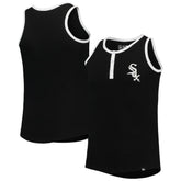 Black Chicago White Sox New Era Girls Youth Henley Tank Top