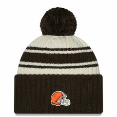 Youth 2022 Sideline Sport Cuffed Pom Knit Hat - Cleveland Browns Hats