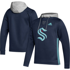 NHL Seattle Kraken adidas Skate Lace Primeblue Team Pullover Hoodie
