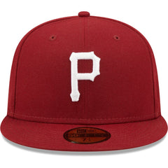 Cardinal Pittsburgh Pirates New Era White Logo 59FIFTY Fitted Hat