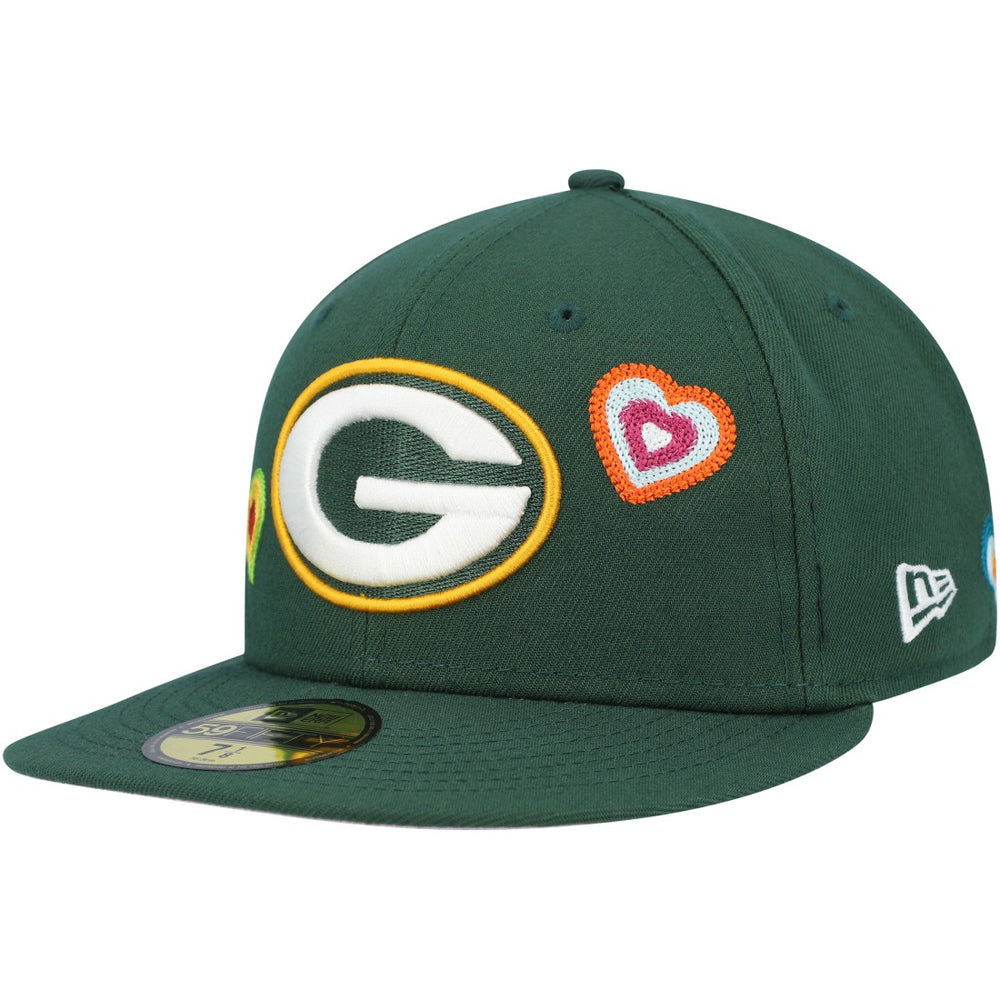 Chain Stitch Heart 59FIFTY Fitted Hat - Green Bay Packers Hats