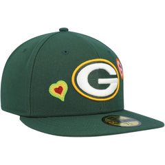 Chain Stitch Heart 59FIFTY Fitted Hat - Green Bay Packers Hats